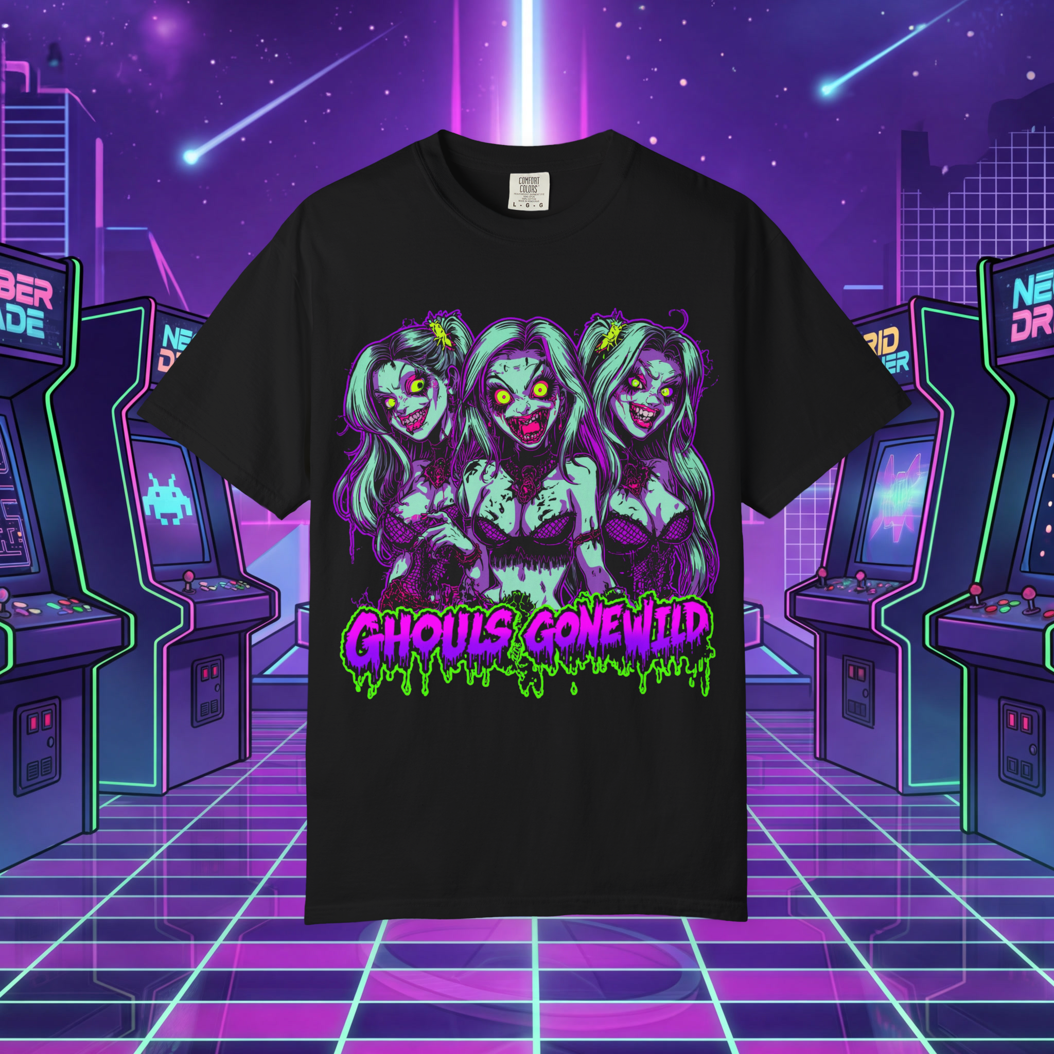 T-Shirt — Ghouls Gone Wild Neon Horror Graphic Tee