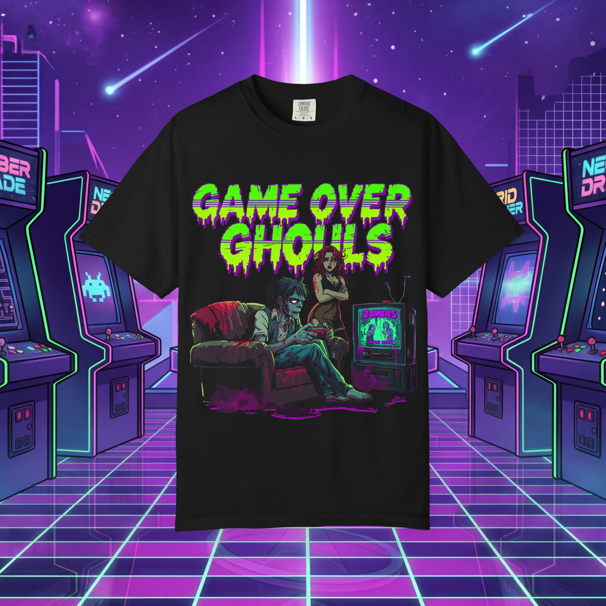 Game Over Ghouls T-Shirt — Retro Horror Gamer Tee
